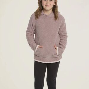 BAREFOOT DREAMS YOUTH GIRLS COZYCHIC SOFT HOODIE SWEATSHIRT PINK 12/14